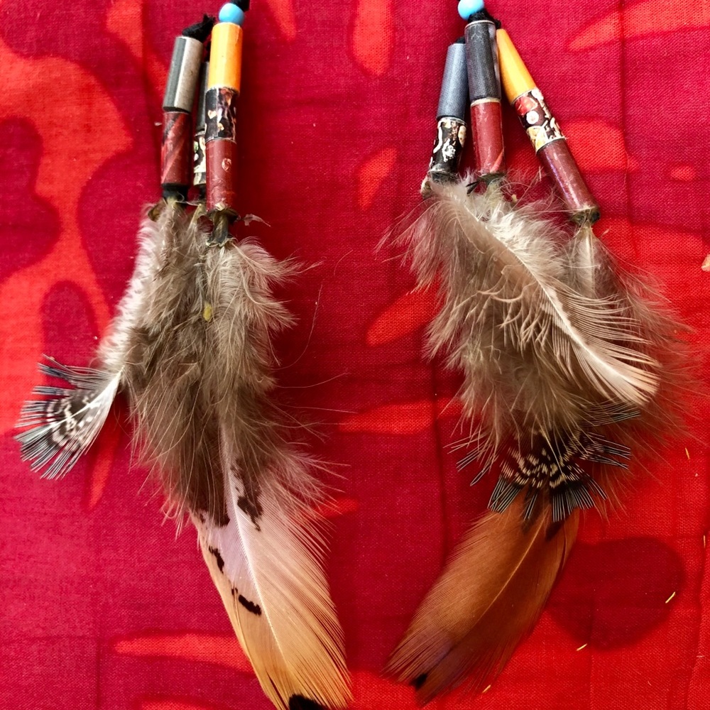 Handmade Feather Earrings